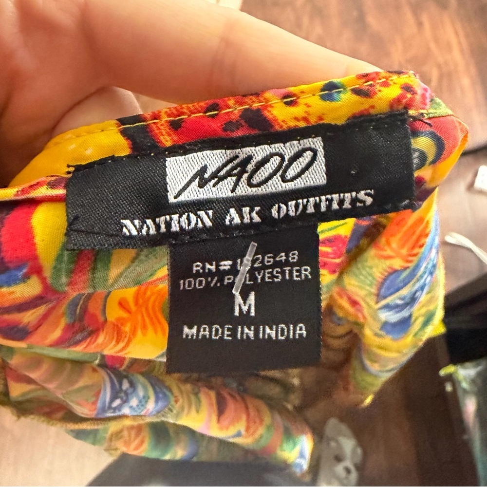 Nation AK Outfits Floral V-Neck Maxi Dress Yellow and Red - Picture 7 of 7